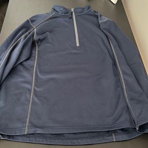 Blue half zip up sweater